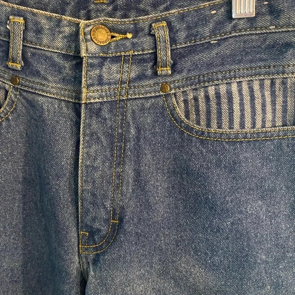 Vintage Jordache high waisted western raw hem Jean Size 27 - Picture 3 of 8